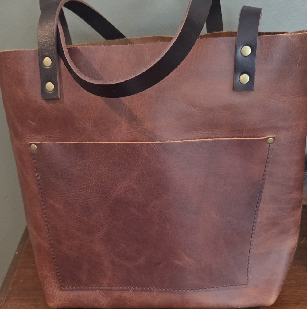 Portland Leather Rich Brown Tote